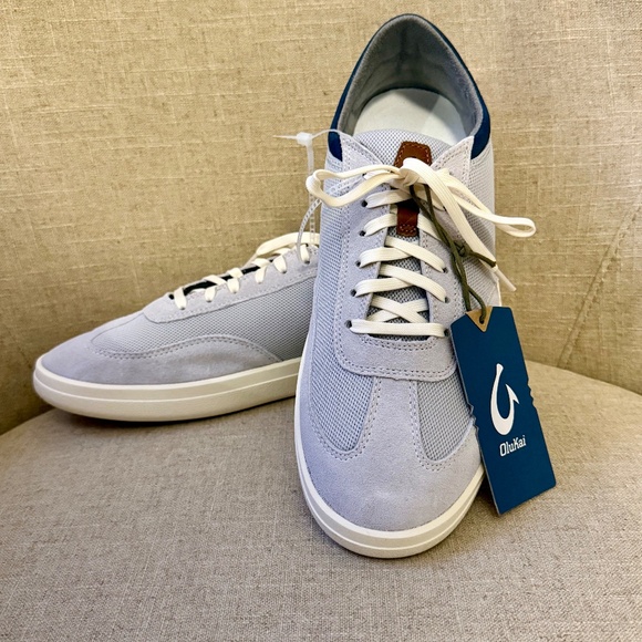 NEW w tags! Men's OluKai Punini Sneakers 8.5 collapsable heel. Vapor/Trench blue - Picture 4 of 10